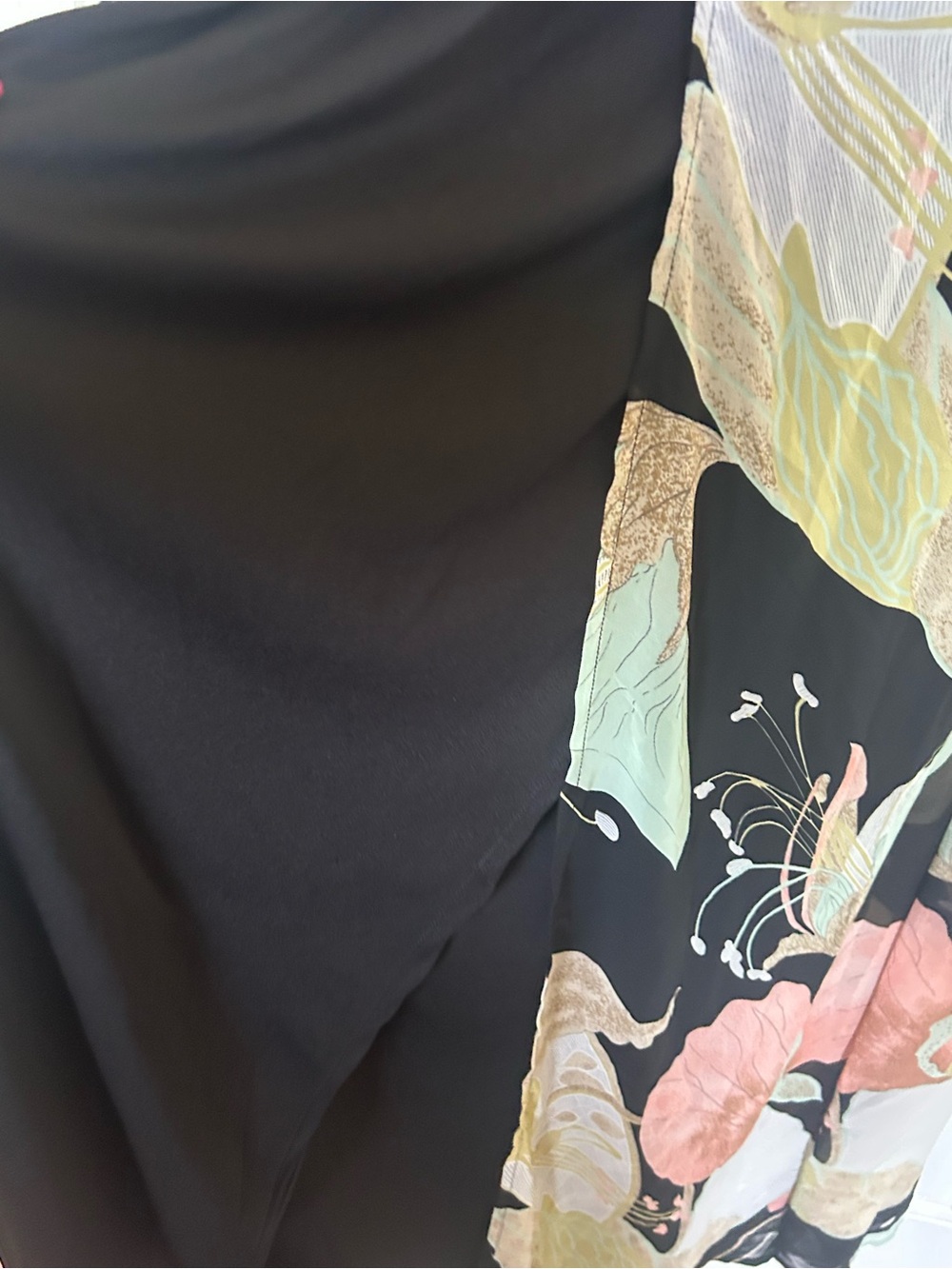 Lulus Wondrous Water Lillies Black Floral Print Maxi Dress size M - Picture 7 of 13